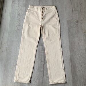 DL1961 Mara Ankle Cream Cropped Jeans, 27.